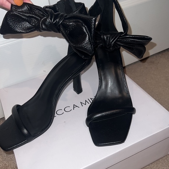 Rebecca Minkoff Black Kaley Bow High Heels - Picture 3 of 11